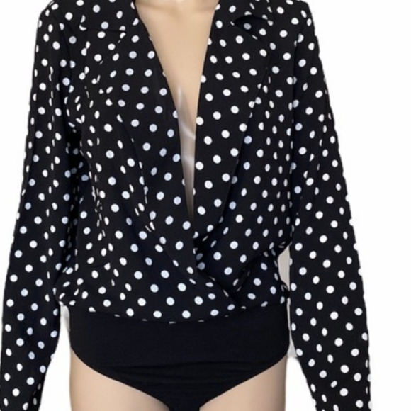 Nwot Parisian Tall polka dot bodysuit - Picture 5 of 5